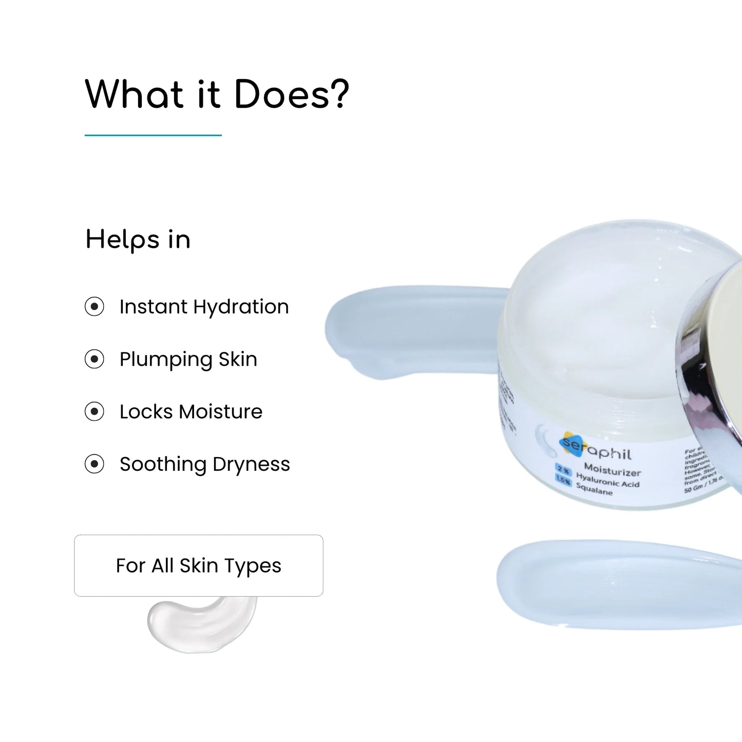 HydraLock Intense Moisturizer | 2 % Hyaluronic Acid + 1.5% Squalane