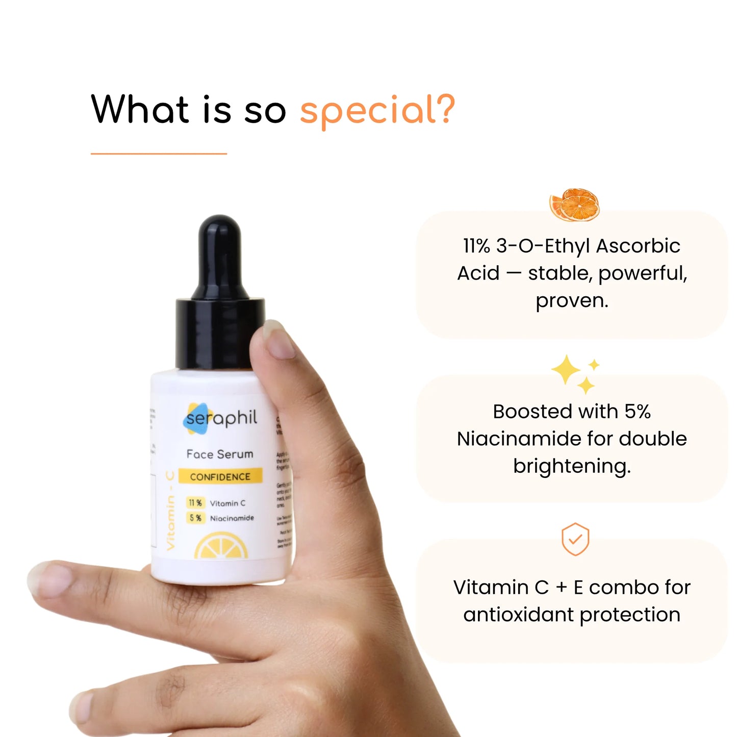 Brightening Vitamin C Face Serum | 11% Vitamin C + 5% Vitamin B3