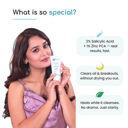 Oil Control Salicylic Acid Facewash | 2% Salicylic Acid + 1% Zinc PCA